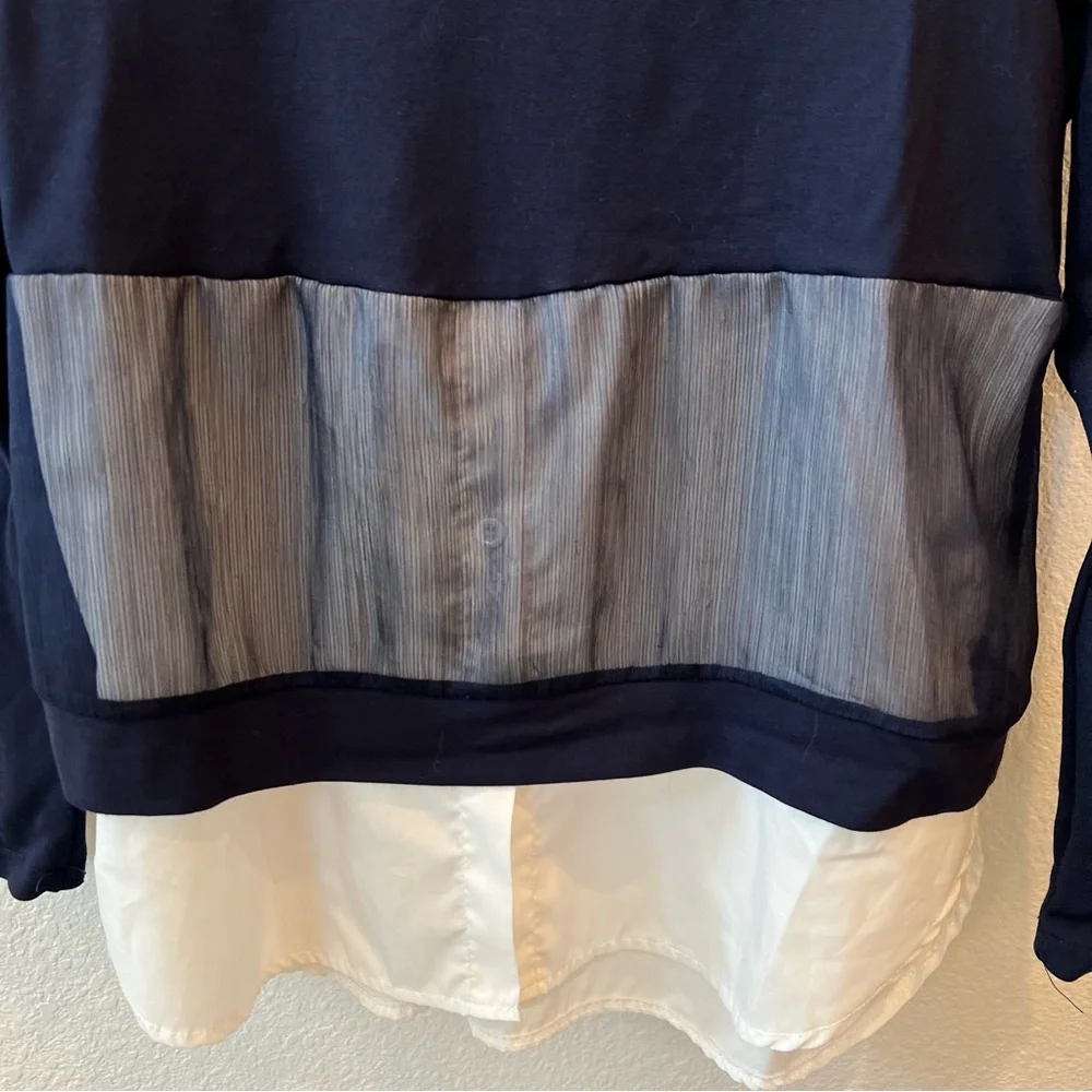 💗Navy Blue Layered Look Top - Picture 2 of 7